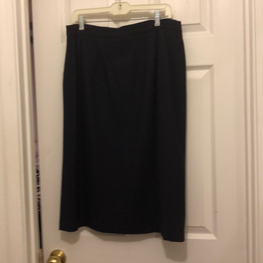 Navy blue wool skirt